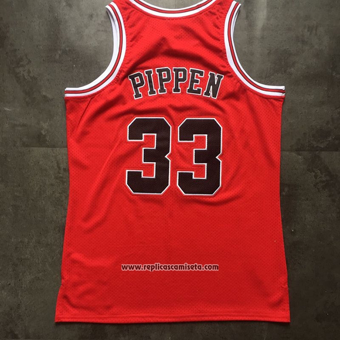 Camiseta Chicago Bulls Scottie Pippen #33 Mitchell & Ness 1997-98 Rojo
